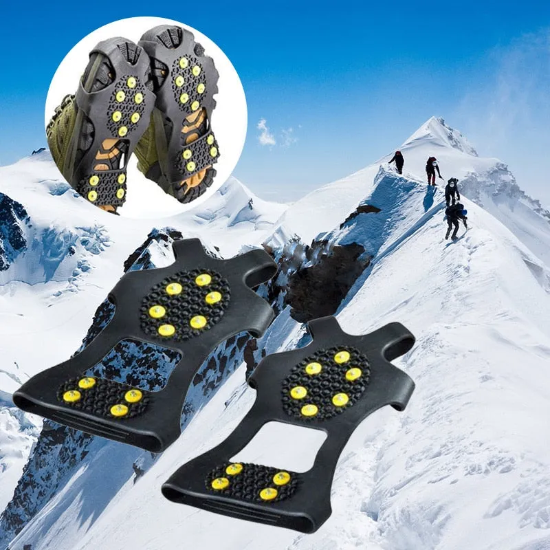 1Pair 10 Studs Anti-Skid Snow Ice Gripper