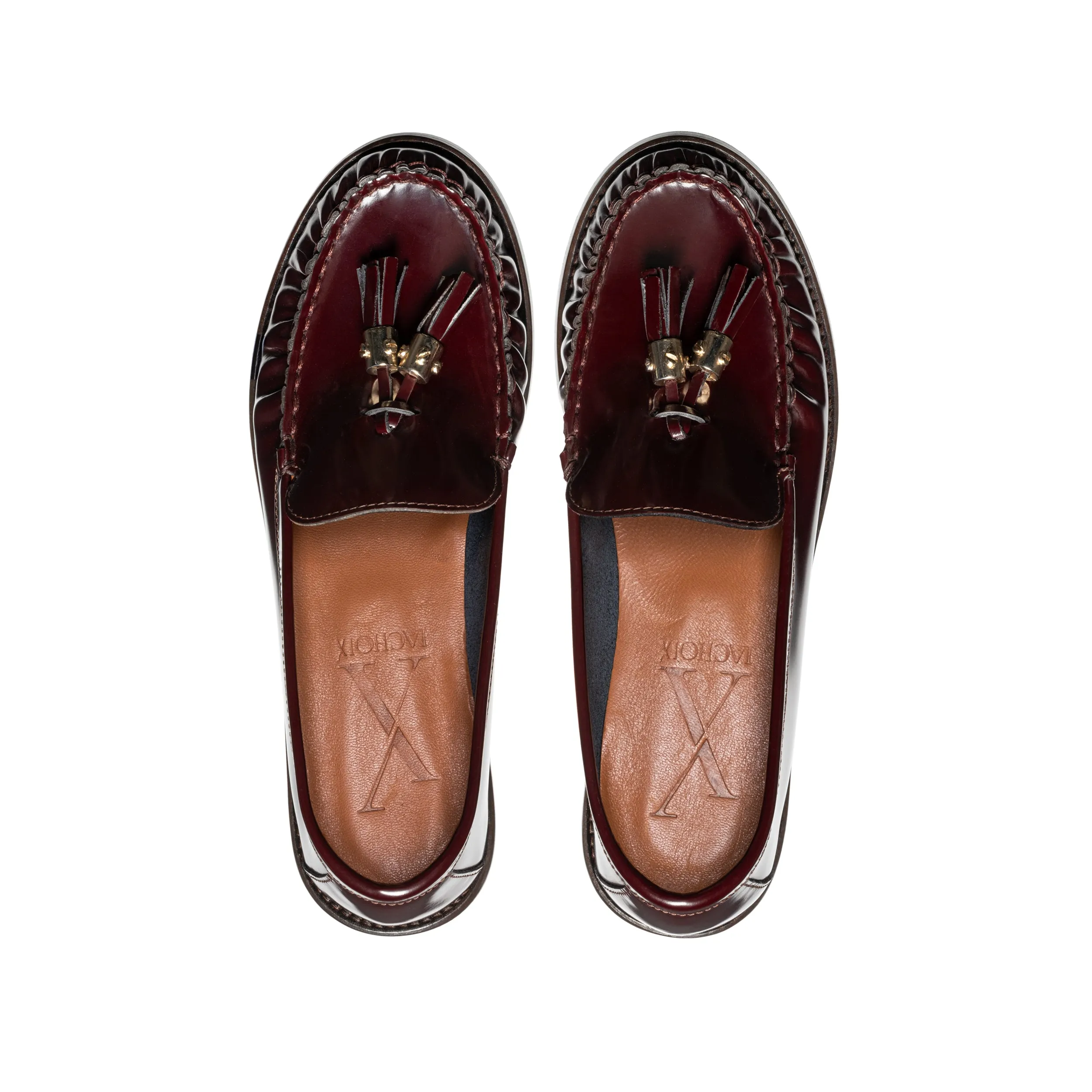 Bordeaux Glossy Leather Moccasin