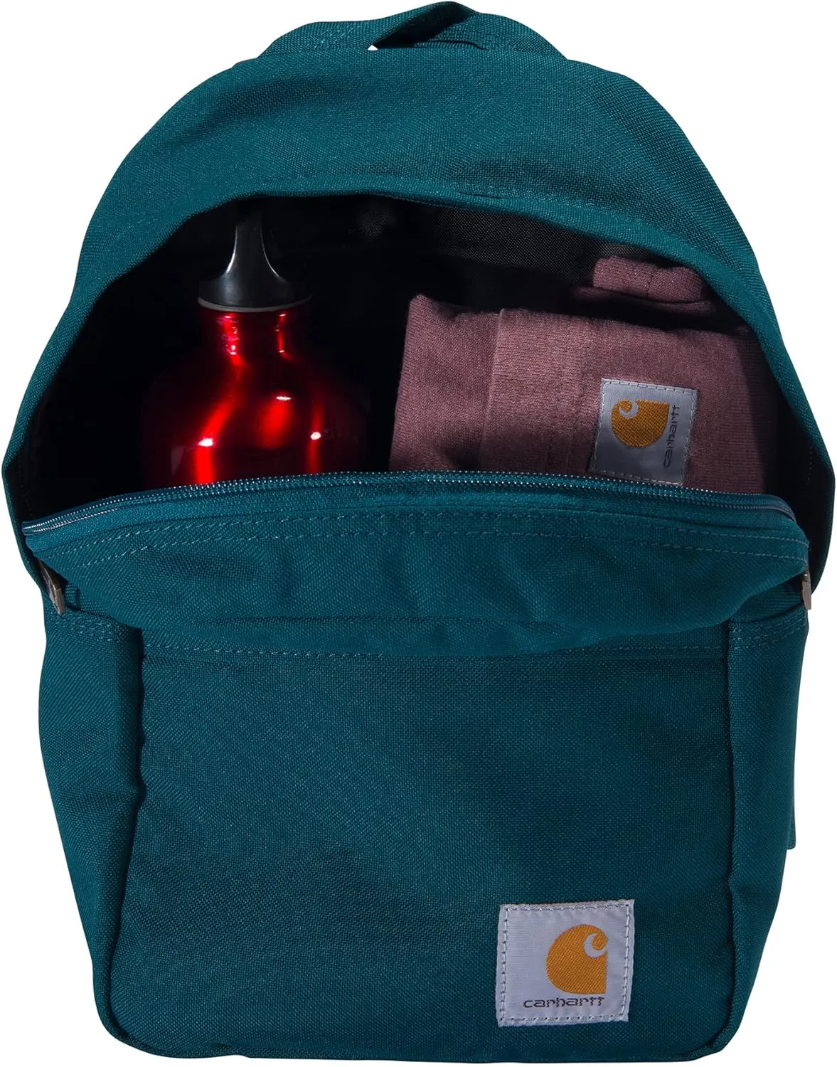 Carhartt Classic Mini Backpack, Durable, Water-Resistant Backpack with Adjustable Shoulder Straps, Tidal