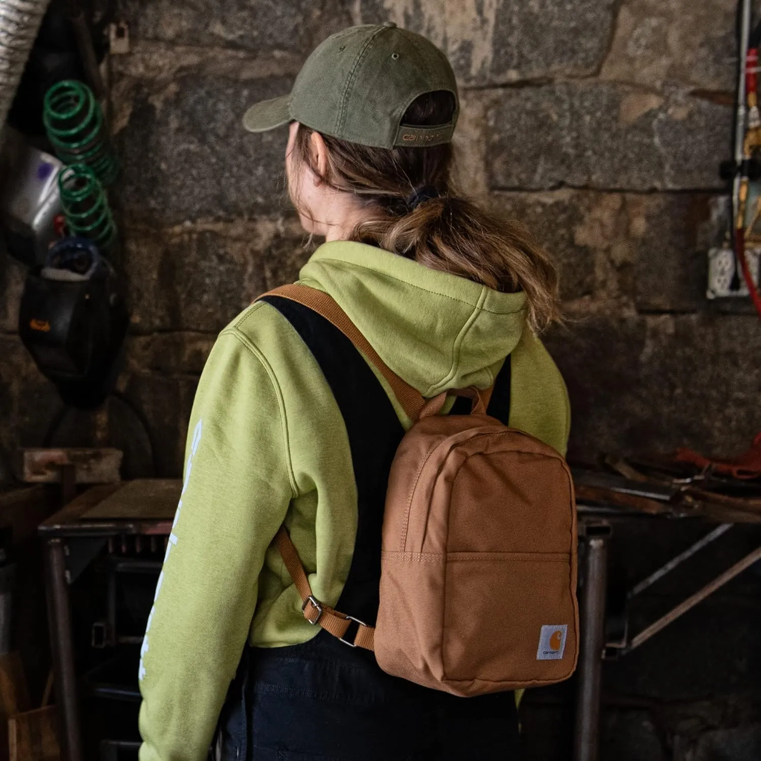 Carhartt Classic Mini Backpack, Durable, Water-Resistant Backpack with Adjustable Shoulder Straps, Tidal
