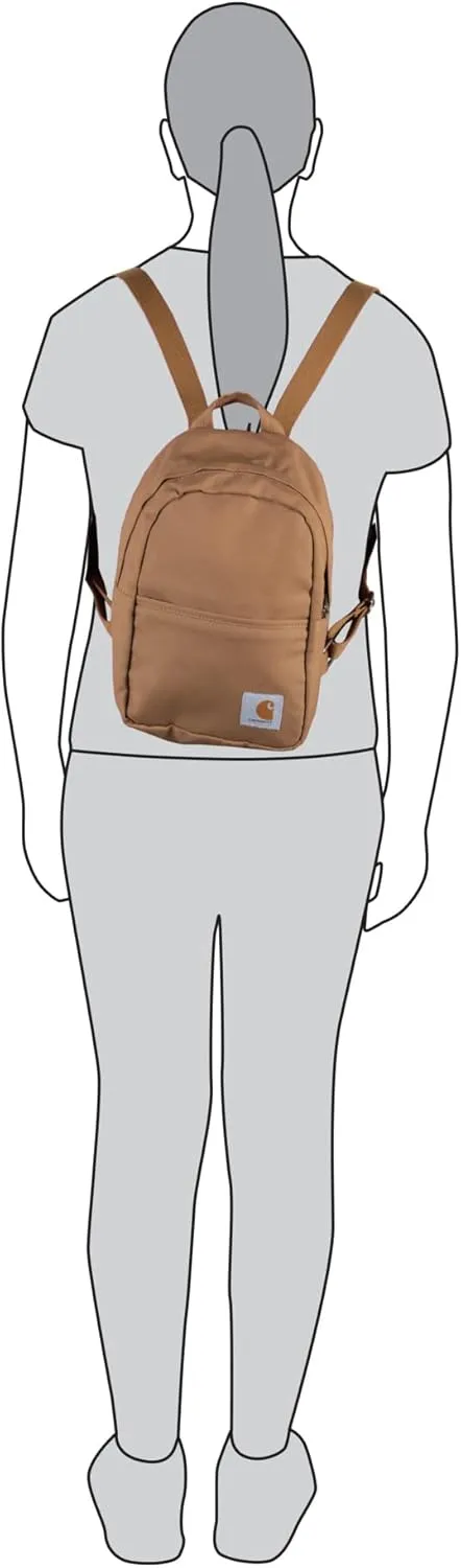 Carhartt Classic Mini Backpack, Durable, Water-Resistant Backpack with Adjustable Shoulder Straps, Tidal
