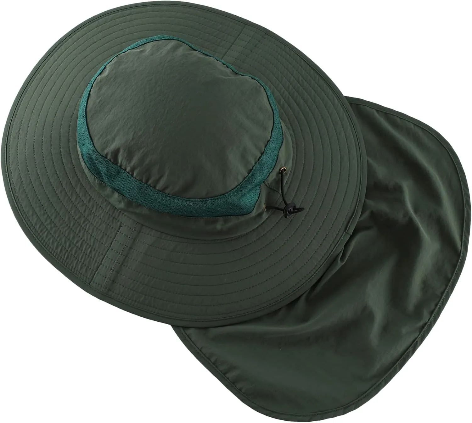 Home Prefer Outdoor UPF50  Mesh Sun Hat Wide Brim Fishing Hat with Neck Flap Sun Hat for Men Women