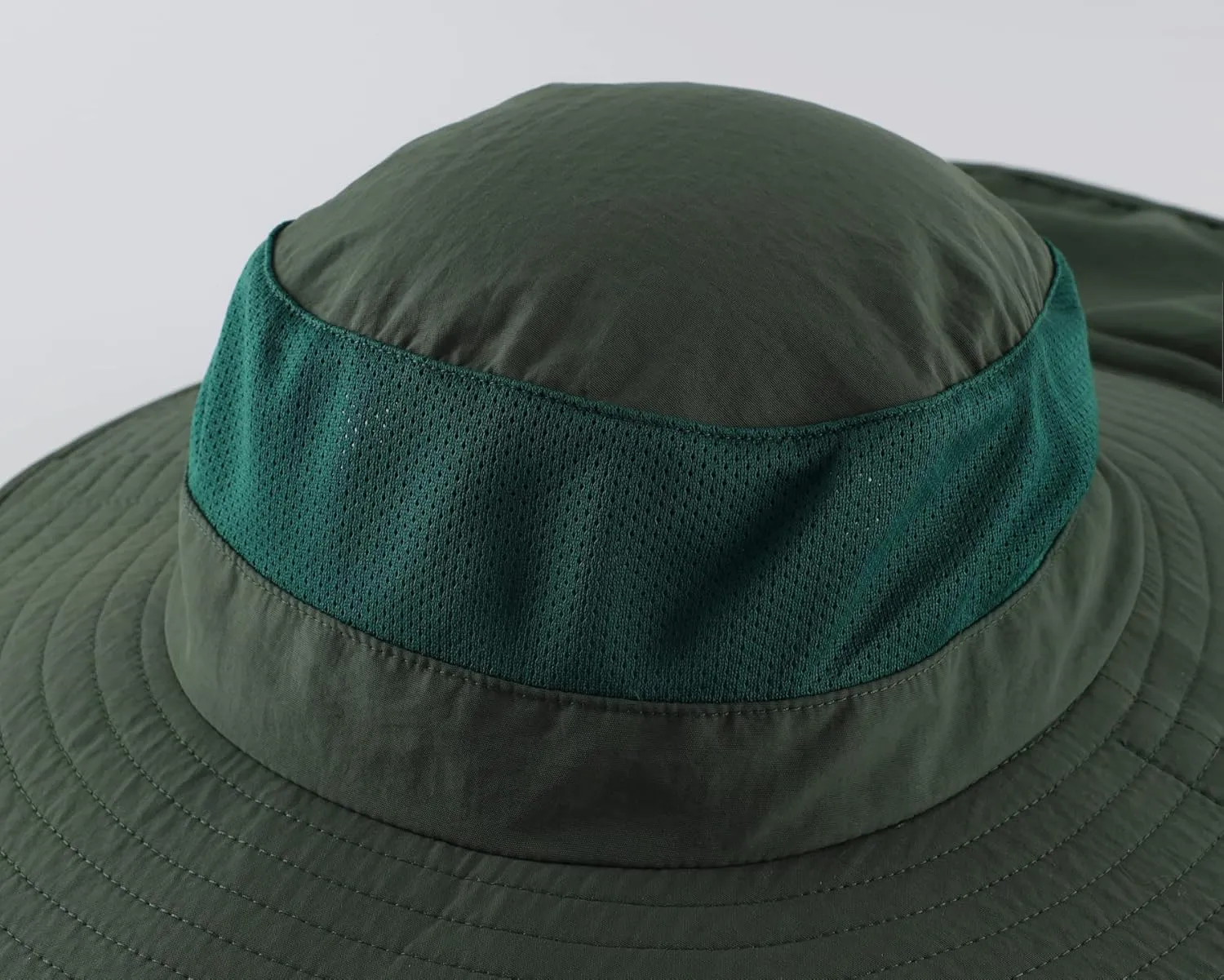 Home Prefer Outdoor UPF50  Mesh Sun Hat Wide Brim Fishing Hat with Neck Flap Sun Hat for Men Women