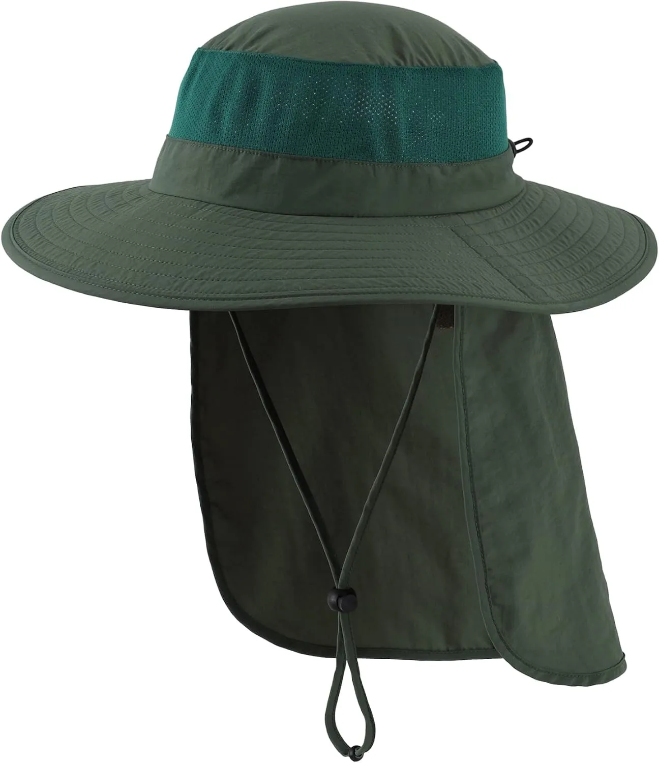 Home Prefer Outdoor UPF50  Mesh Sun Hat Wide Brim Fishing Hat with Neck Flap Sun Hat for Men Women