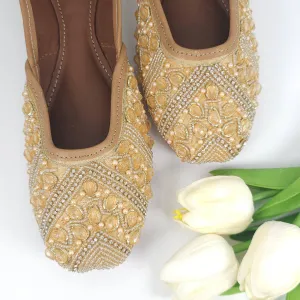Jhilmil Gold Embelised Bridal Juttis