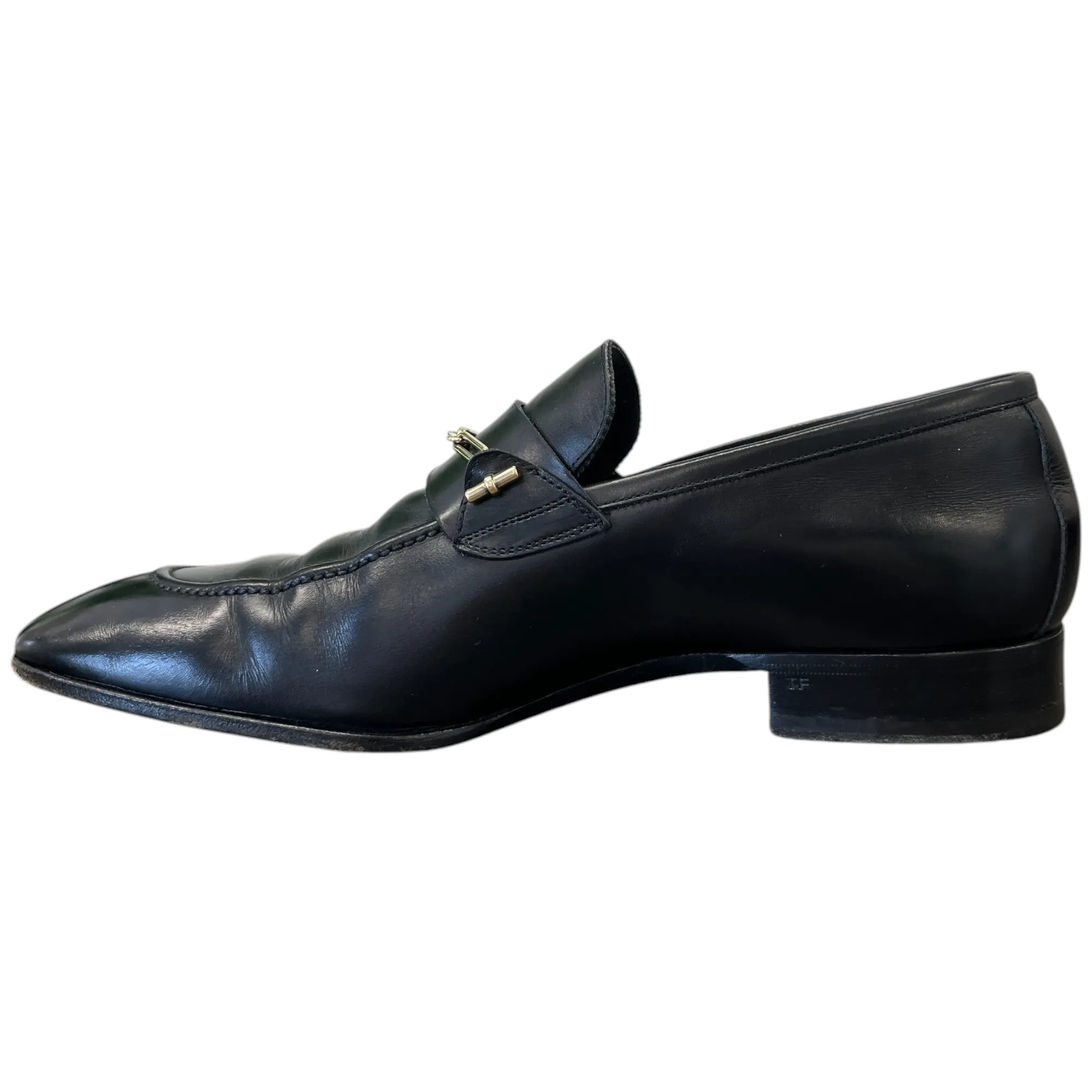 Men's Chain Detail Loafers Black Size EU 42.5 / UK 8.5