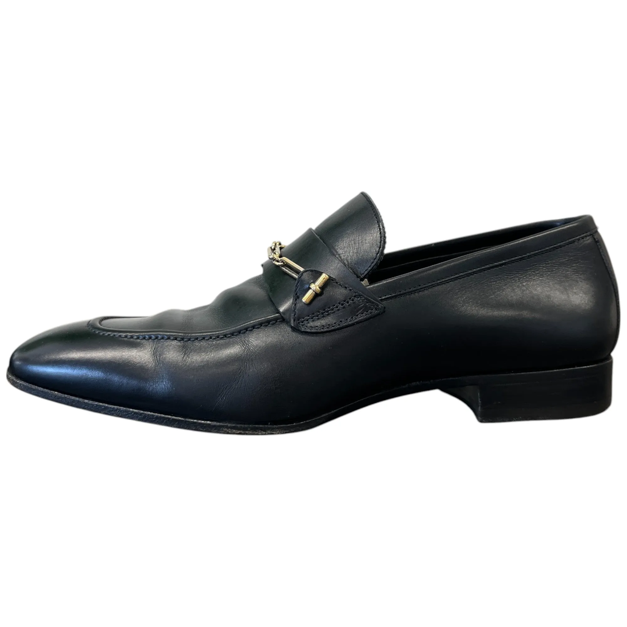 Men's Chain Detail Loafers Black Size EU 42.5 / UK 8.5