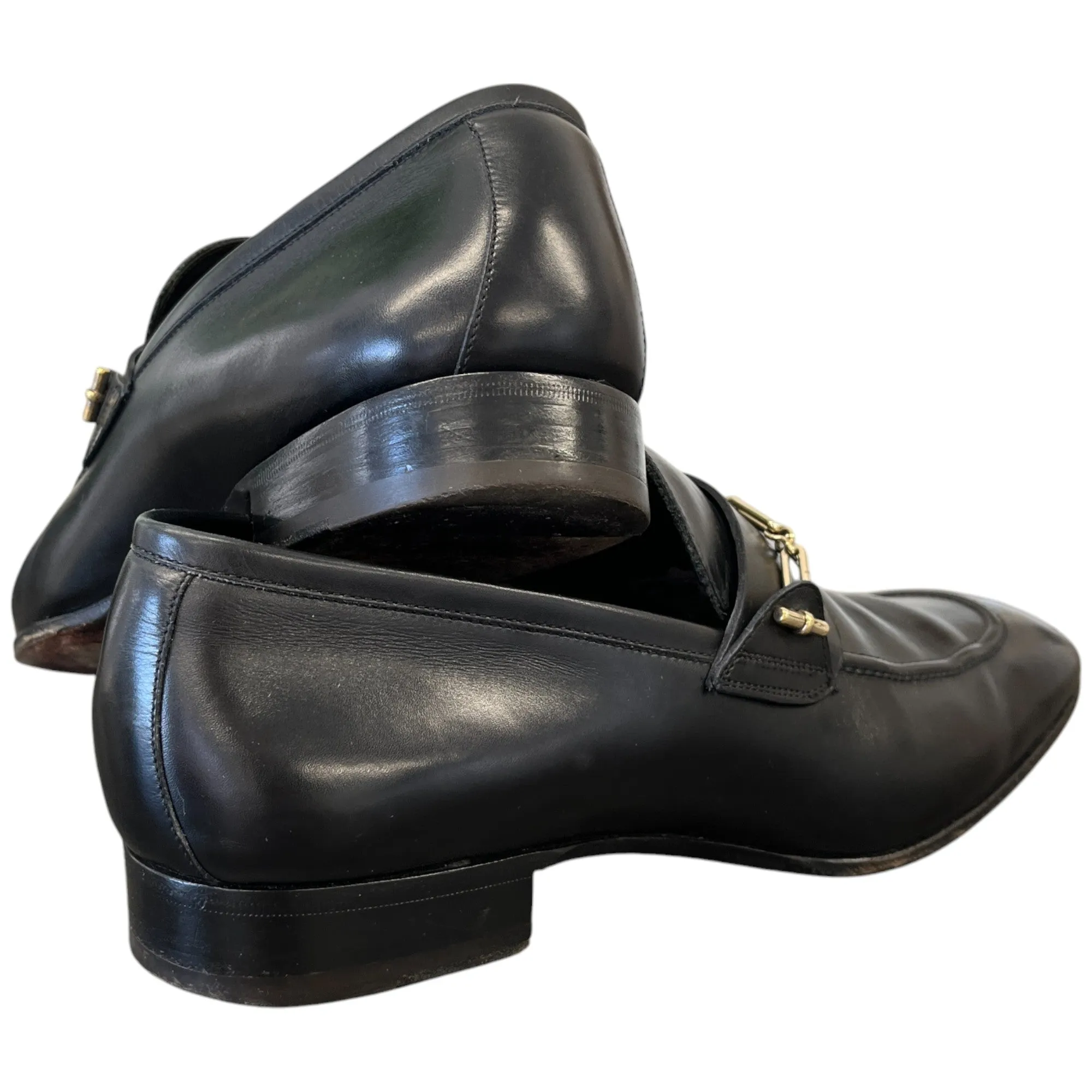 Men's Chain Detail Loafers Black Size EU 42.5 / UK 8.5