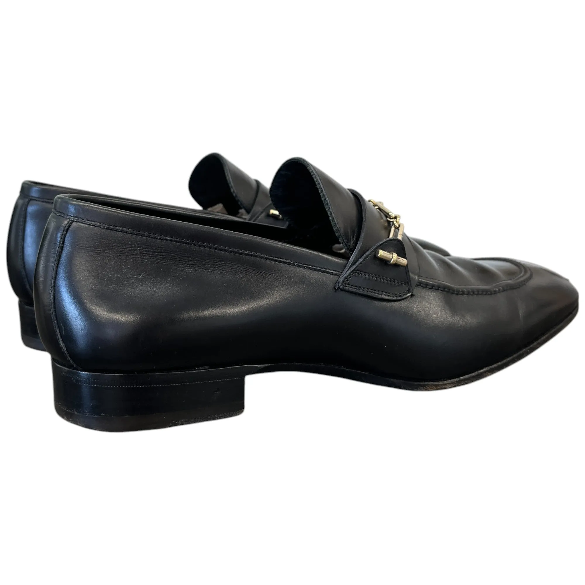 Men's Chain Detail Loafers Black Size EU 42.5 / UK 8.5
