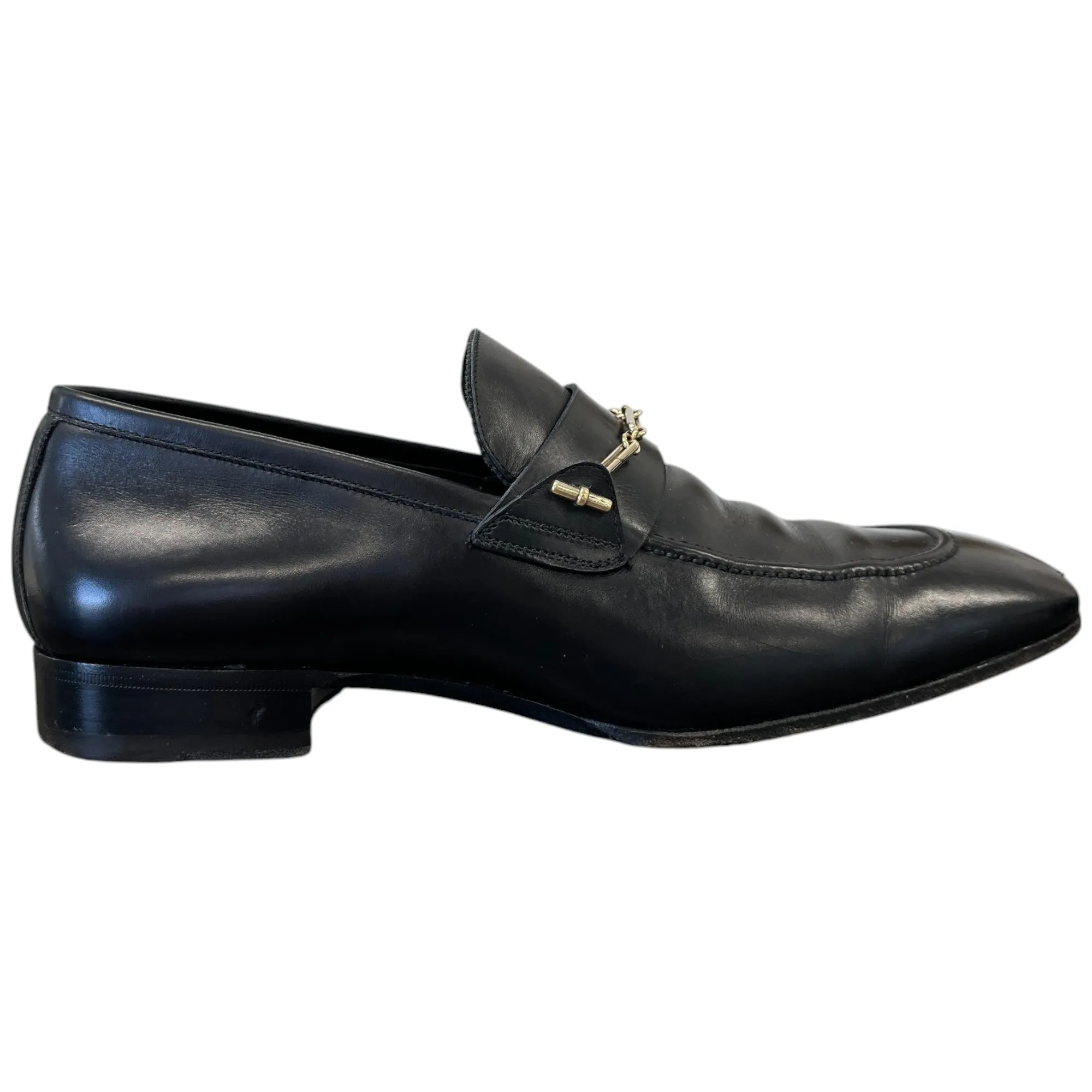 Men's Chain Detail Loafers Black Size EU 42.5 / UK 8.5