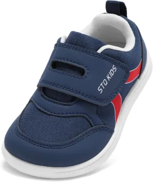 Toddler Wide Toe Box Barefoot Shoes Boys Girls Sneakers Kids Tennis Shoes Preschool Non Slip Lightweight Comfortable First Walking Shoes Running Outdoor Activities