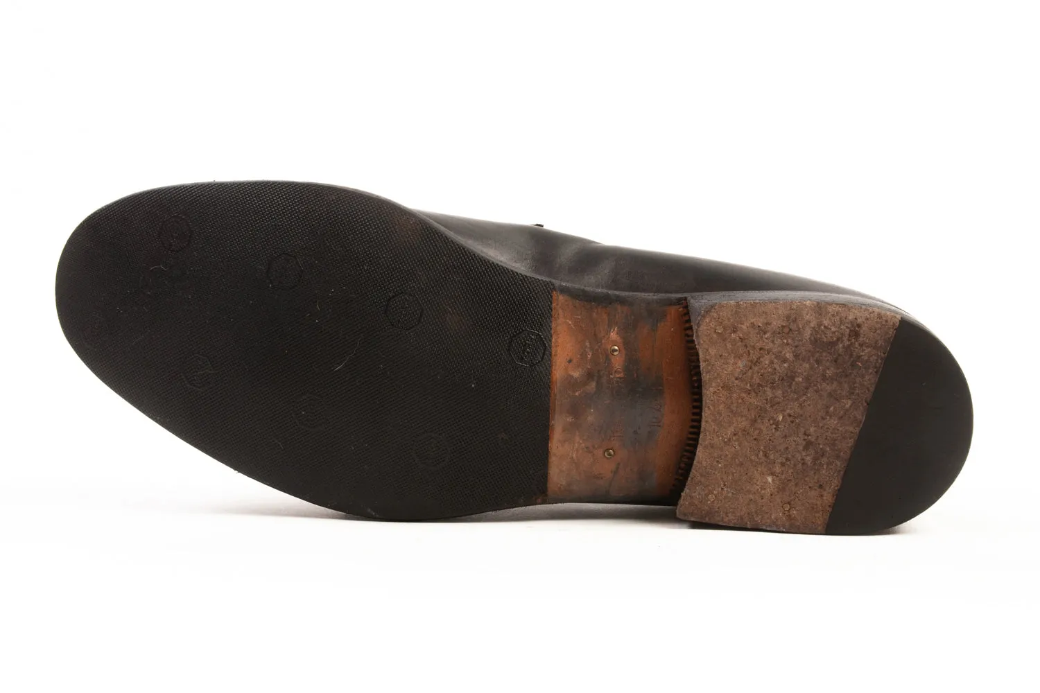 Tom Ford Black and White Leather Penny Loafers