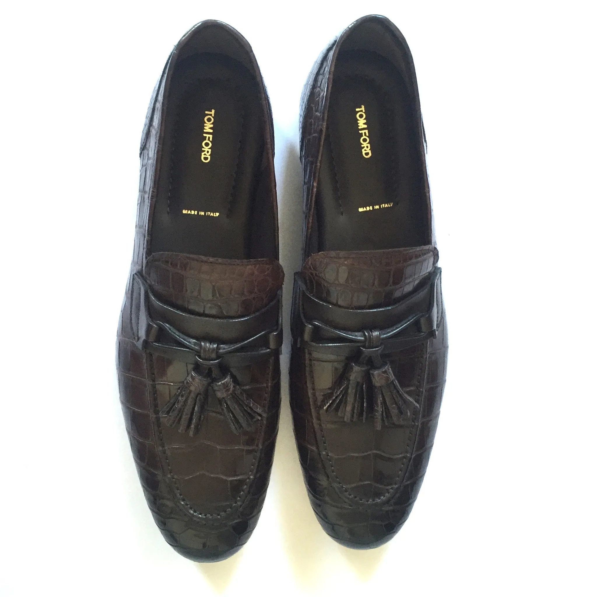 Tom Ford - Brown Genuine Crocodile Loafers