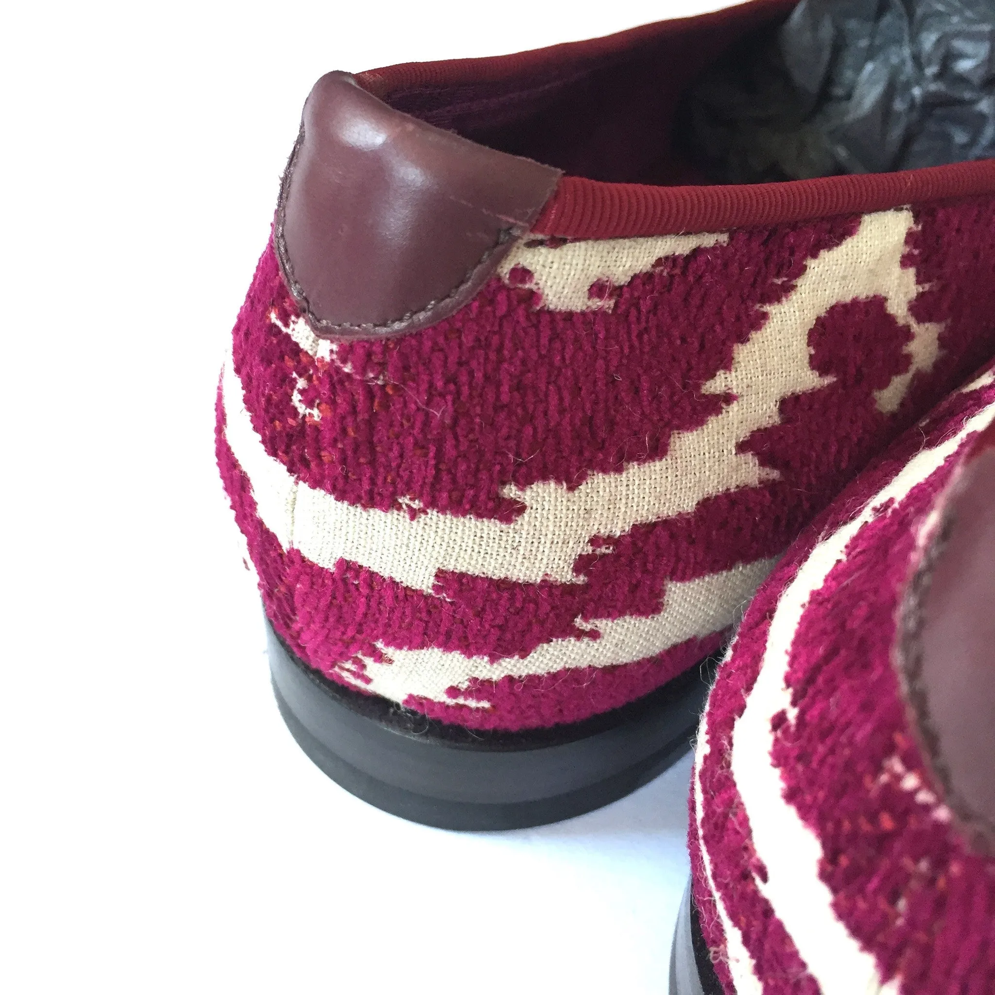 Tom Ford - Magenta Jacquard Croc Tassel Loafers