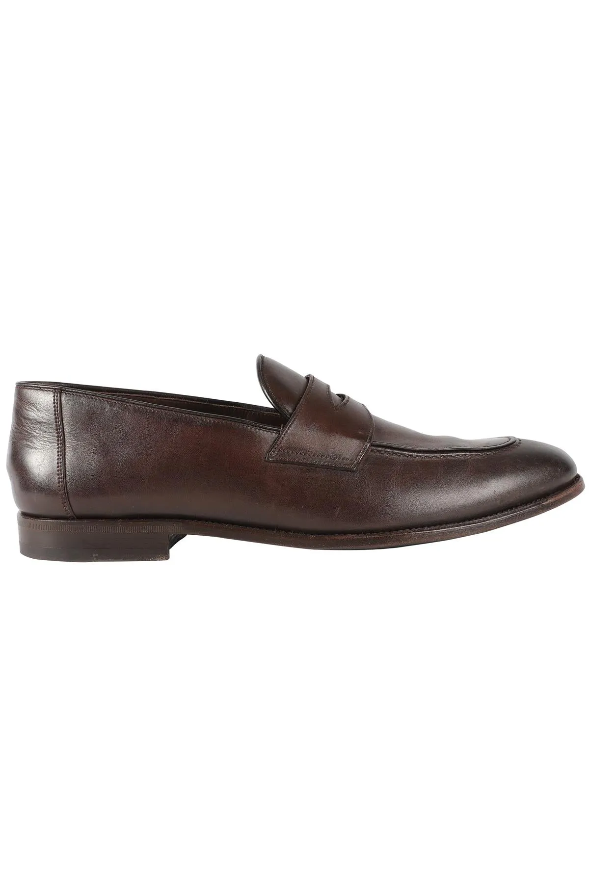TOM FORD MEN'S BROWN LEATHER LOAFERS EU 44 UK 10 US 11