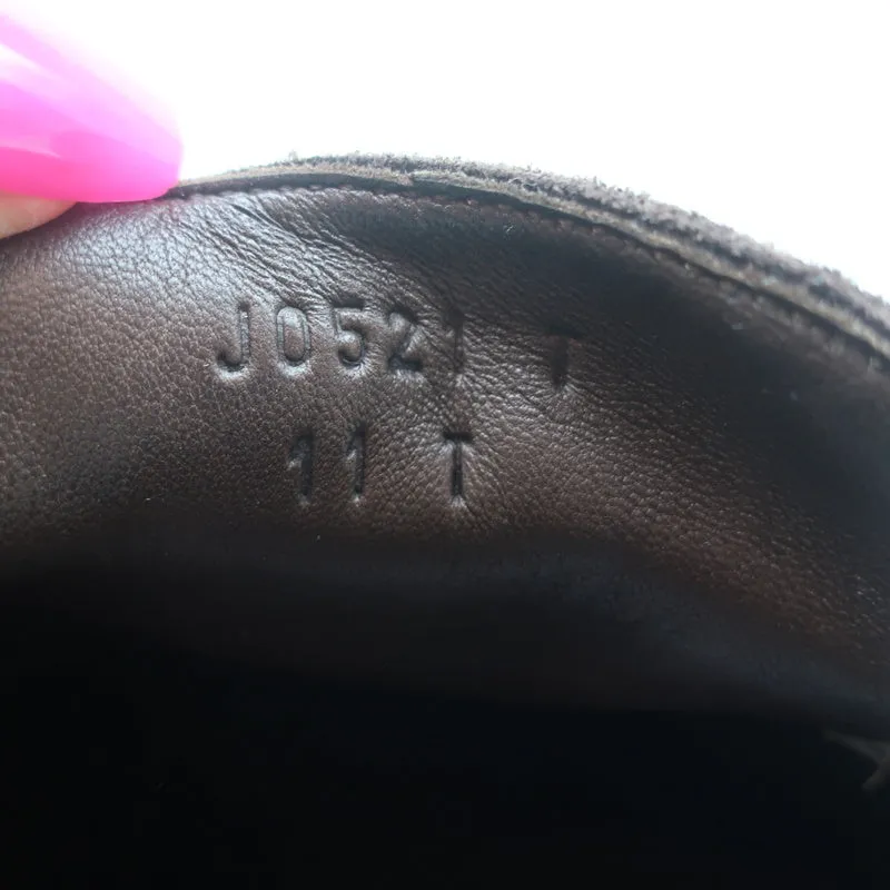 Tom Ford Penny Loafers Dark Brown Leather-Trimmed Suede Size 11