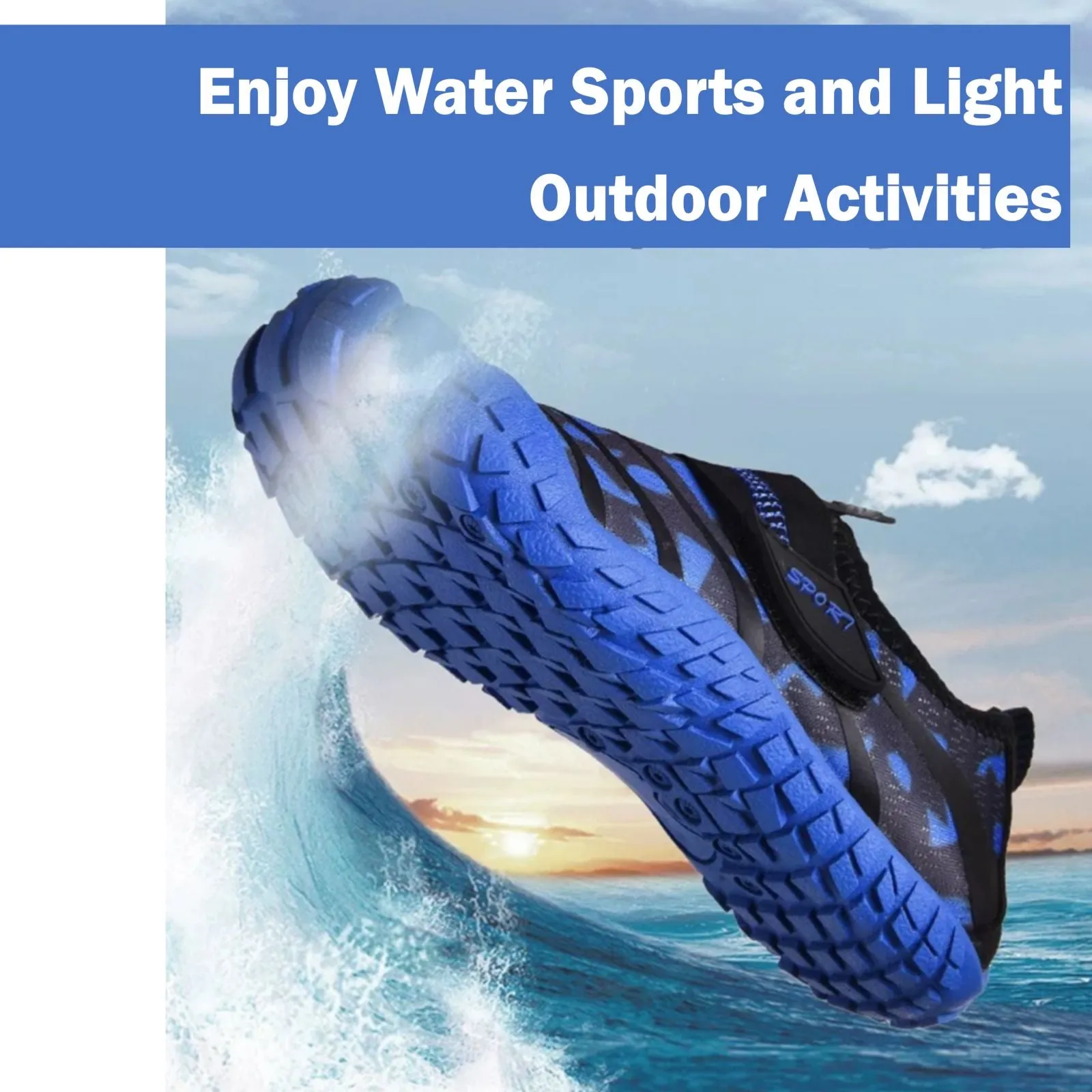 Water Shoes for Kids (Pattern Printed) - Barefoot Non-slip Aqua Sports Quick Dry Shoes