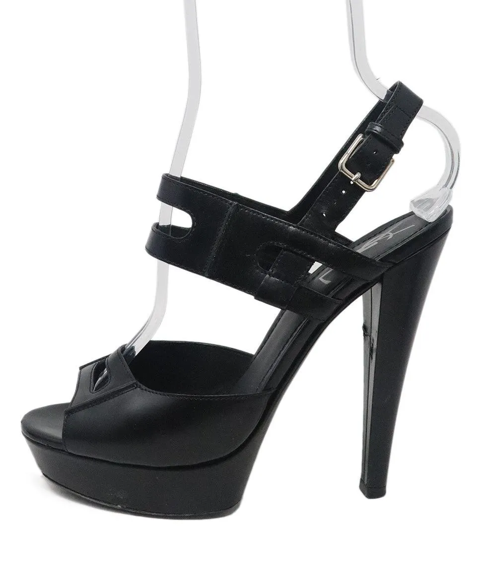 YSL Black Leather Platforms sz 8.5