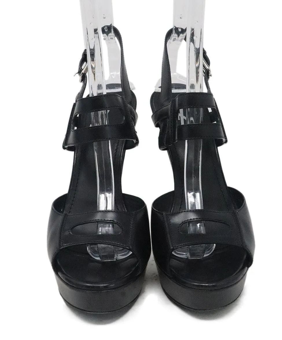 YSL Black Leather Platforms sz 8.5