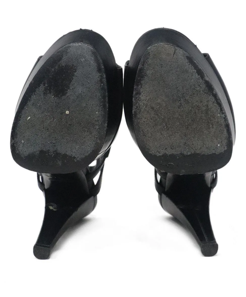 YSL Black Leather Platforms sz 8.5