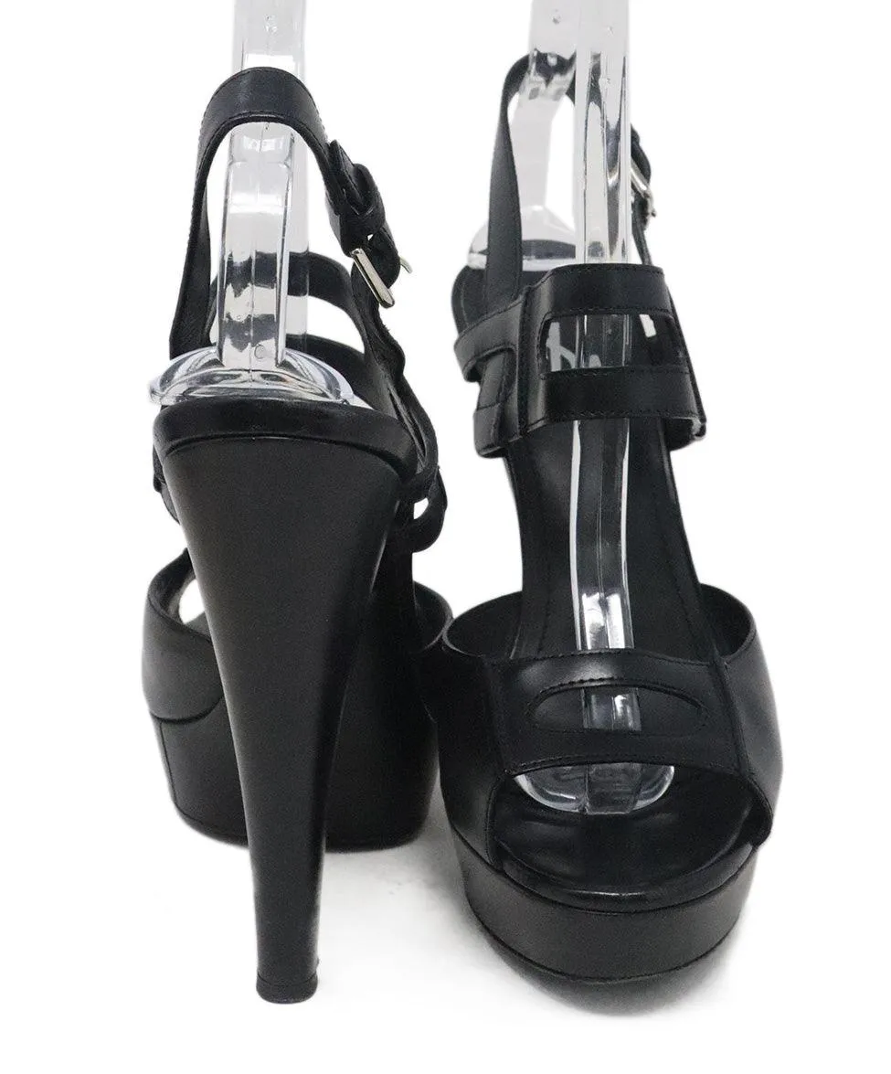 YSL Black Leather Platforms sz 8.5